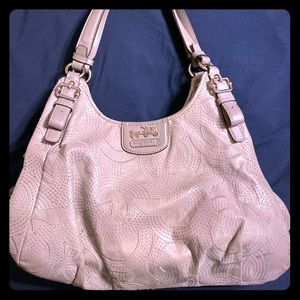 Coach Madison Silver Shoulder Bag